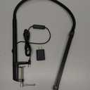 LED Desk Lamp with Clamp, Eye-Caring Clip on Lights for Home Office, 3 Modes 10 Brightness, Long Flexible Goose-Neck, Metal, Swing Arm Architect Task Table Lamps with USB Adapter, Black