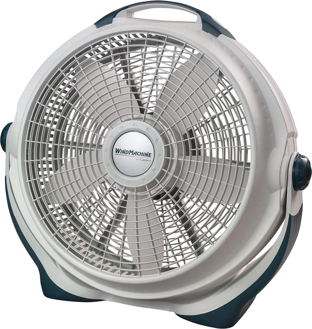 Lasko Wind Machine Fan, Air Circulator Fan with 3 Speeds, 20" Model 3300, Gray
