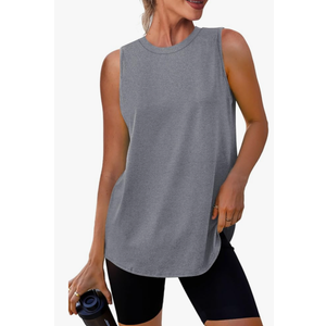 Women's Workout Tank Tops Lightweight Sleeveless Shirts for Women Loose Fit Tops for Athletic Running Tennis Yoga Size M