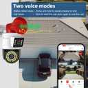 4MP Dual Lens Outdoor Security Camera with Night Vision & Floodlight, 355 Pan/Tilt Motion Tracking, 2.4GHz WiFi, SD/Cloud Storage, IP66 Waterproof, 2-Way Audio, Works with Mobile Apps & PC