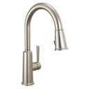 Delta Finnridge Brushed Nickel Kitchen Faucet with Pull Down Sprayer, High Pressure ProClean Spray Modern Single Hole Kitchen Sink Faucet, Stainless 19730LF-SS