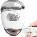 Electric Nail Clipper, with polishing, Nail Polish lamp Function, Nail chip Storage, Three Gear Adjustment, Suitable for The Elderly, Adults and Infants to use Safely (White)