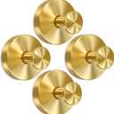 Suction Cup Hooks for Shower, 2026 Upgraded Drill-Free Suction Cup Hooks for Bathroom Window Glass Door Wall, Bath Robe Looafh Wreath Hook for Hanging, Matte Brushed Satin Gold(4PCS)