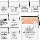 8 Pcs Book Club Gifts Book Pouch Sleeves Bulk with Zipper and Pocket Paperback Sleeve for Librarian Lovers Bookish Group Club Gifts, 11 x 8.7 Inch(Book)