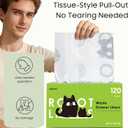 120 Tidy Draw-Pack Automatic Litter Box Bags Cat Litter Box Robot Model 5/4/3 Waste Bags, Tear-free, Sensor-compatible, Thick Heavy Duty Cat Litter Box Liner Bags 25.2 x 15.7 IN