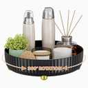 Bathroom Organizers and Storage,Rotating Makeup Organizer Tray for Perfume,Skincare,Cosmetics and Bathroom Storage,Lazy Susan Organizer, Black