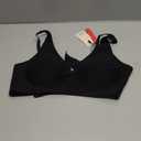 Popilush Wireless Bras Women Seamless No Underwire Push Up Bra Supportive Deep V Bralette Everyday Comfortable T-Shirt Bra (XX-Large, Black)