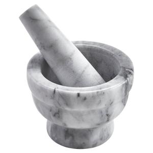 IMUSA USA Small 3.8" Marble Mortar and Pestle for Grinding and Crushing