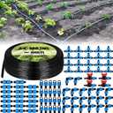 Tondiamo 1000 ft 5/8 Inch Drip Tape Irrigation Tubing Kit 8 Mil 6" Spacing Hose Garden Landscape Irrigation System Automatic Equipment for Farms (1000ft 8mil)