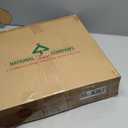 24 Inch Artificial Pre-Lit Christmas Wreath with Suction Cup Hook, Mixed Pine Decorated Frosted Berries, Pinecones, 50 LED Lights, Battery Operated, Holiday Decoration for Front Door, Outdoor