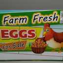 Fresh Eggs for Sale Sign, 18x24 DS Coroplast, Large Outdoor Farm Fresh Eggs Sign with Blank Space for Personal Info