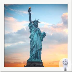 OMAIGAR 14x14 Picture Frame for 14by14 Square Poster Photo Canvas Certificate White High Transparent Photo Frame Wall Desktop Horizontal Vertical 14 x 14