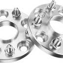 5x4.5 Wheel Spacers, 15mm 5 Lug Hub Centric Wheel Spacers for Toyota Camry Highlander RAV4, ES350, RX350, ES330, RX330, GS, TC, XB, 5x114.3 Wheel Adapters with M12x1.5 Studs 60.1mm Hub Bore, 2PCS (Silver)