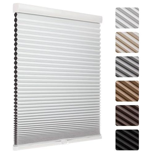 MYshade Cordless Blackout Cellular Shades, 1.5" Honeycomb Window Blinds for Bedroom & Nursery, Thermal Insulated, Noise Reducing, Privacy Shades, Inside or Outside Mount (35.5" W x 72" H, White)