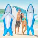 Poptrend Adults Inflatable Halloween Costumes Blow Up Shark Costume for Halloween, Birthday Gift Cos Play Party (Blue)