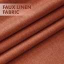 MIULEE Fall 100% Blackout Linen Curtains for Bedroom 40W x 84L Terracotta