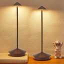 XMINKDZA Portable Led Cordless Lamp Table Light 2 Pack, Rechargeable 6000mAh Battery Outdoor Table Lamp for Dinning Restaurant Patio Bedroom Camping, IP54 Waterproof, Dimmable