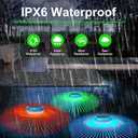 Solar Floating Pool Lights,RGB Color Changing Pool Floating Light,IP68 Waterproof Solar Pool Lights that Float,LED Pool Light for Inground & Above Ground Pools,Outdoor Garden,Party Decor (2)