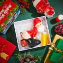 2 Pcs Christmas Santa Claus Bubble Machine Automatic Blowing Machine Santa Blower with Music Flashing Lights for Xmas Gift Indoor Outdoor Activity(Red)