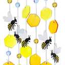 X-PREK 23" Bees Wind Chimes for Outside, Unique Stained Glass Wind Chimes Garden Decor, Windchimes Outdoors Suncatcher Gift for Women, Mom, Grandma, Unisex