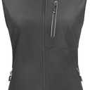 33,000ft Women's Lightweight Running Vest Outerwear with Pockets, Windproof Sleeveless Jacket for Golf Hiking Travel (Gray, M)
