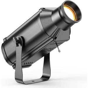 LEKO Profile Stage Spotlights, 100W Cool & Warm White COB Lights,3200K-5600K, Zoom Control & DMX512 Par Ellipsidal Lights, 6CH Manual Focus LED Spotlights for Show Stage Event, 1 Pack