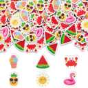Yopyame 60PCS Summer Mini Erasers Bulk Ice Cream Watermelon Flamingo Tiny Erasers Assorted Novelty Pencil Eraser Puzzle Eraser Desk Pet Student Homework Prizes Gift Filling Party Favors