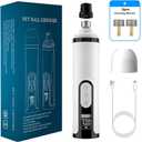2025 Upgrade Pet Nail Grinder - 3-Speed Quiet Electric Trimmer for Dogs and Cats with 2 LED Lights, 2000mAh Rechargeable Grooming Tool for Large Medium Small Pets (3)