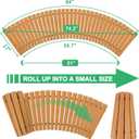 RELIANCER 6' Wooden Garden Pathway,Outdoor Roll Out Cedar Curved Walkway,Patio Path Decorative Garden Boardwalk Walkways,Weather-Resistant Roll Up Beach Wood Road Floor,Wedding Party Pathways