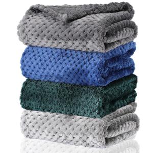 Frienda 4 Pcs Baby Fuzzy Blanket Fluffy Baby Blanket for Boys Girls Soft Warm Infant Newborn Toddler Receiving Nursery Bed Supplies, 32 x 24 Inch(Dark Color)