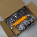 Window Switch Assembly with 3 Single Switches & LED Backlight, Compatible with Toyota Tundra/Sequoia 2007-2021 Models (Driver Side + Passenger/Rear Doors) (Four-Door one-Button swifch, Ice Blue)