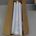 Bay Window Curtain Rods, 36-160" Heavy Duty Corner Curtain Rod, Adjustable DIY Design for Center and Side Rods,U-Shape 1 inch Drapery Rod Set with Brackets for Windows - White