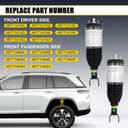 Front Driver Side + Front Passenger Side Air Suspension Strut Shock Absorber Compatible with 2013-2018 Ram 1500 3.0L V6 Diesel, 3.6L V6, 4.7L V8, 5.7L V8 Replace# 4877147AH, 4877146AH