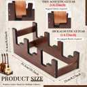 Geetery Wooden Guitar Stand 3-holder for Multiple Guitars Wood Guitar Display Rack Space-saving for Home, Studio, Stage