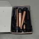 Lopeie 5 in 1 Curling Iron with Thermal Brush and 4 Interchangeable Ceramic Barrels(1/2 to 1 1/2 inch), Curling Wand Set with Flat Iron, Fast Heating, Dual Voltage Hair Curler, Mothers Day Gifts