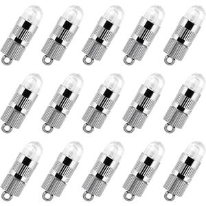 15x Battery Operated Mini LED Lights for Paper Lanterns, Balloons, Party Decoration, Non-Waterproof - White