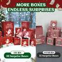 PINNORY Surprise Gift Box Explosion for Money, 18 Bounces Christmas Money Gift Boxes for Cash Pop Up with Gift Bag, Upgraded Elastic Exploding Gift Boxes for Cash, Photos & Notes, Fun Holiday Gift Giving