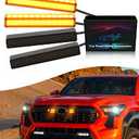 4Pcs Amber Grill Lights for 2024 2025 Toyota Tacoma LED Grille Marker Light 4th Gen Tacoma Accessories Front Bumper Raptor Lamp