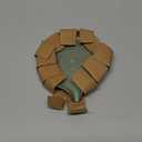 Soap Dishes, Ceramic Shower Soap Dish with Waterfall Design Bar Soap Holder Self Draining Soap Saver for Shower, Bathroom, Sink, Kitchen and Countertop, Green (Round)