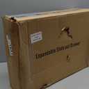 PAKETA 4 Pack Expandable Pull Out Cabinet Organizer, 21'' Deep Pull Out Drawers for Cabinets, Upgrade 3 Slide Rails Sliding Drawers for Cabinet with Adhesive Nano Film (Black, 21"D X 15-26"W