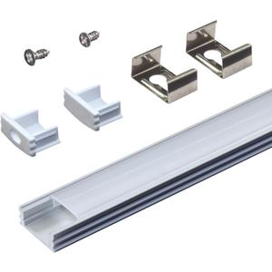Armacost Lighting LED Tape Light Mounting Channel, Surface Mount, Silver 5-Pack 960050N