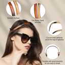 6 Pcs No Pressure Headbands for Glasses Wearers, No Headache Comfortable Sunglass Headbands for Women, Flex Plastic Hairbands with Teeth for Makeup and Daily Use