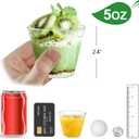 Eupako 5 oz Clear Plastic Dessert Cups 100 Pack Small Clear Plastic Tumbler Cups Great for Desserts, Appetizers, Puddings, Mousse (EXP 12/30/56)