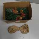 Geefuun 24Pieces Christmas Artificial Pine Needle/Pick Decorations 1 Pack Jute Twine Rope - Xmas Party Gift Wrapping Decor Wreaths Arrangement Tree Ornaments Wedding Supplies