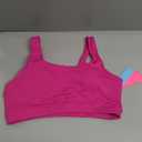 Women Sport Bra Swimsuit Top - Swim Bra Bikini Top Only Scoop Neck Bathing Top 2025 Swimwear Purple Pink L