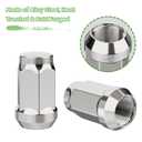 10L0L Golf Cart Wheel Lug Nuts for EZGO & Club Car, 1/2"-20 Size Chrome 16 PCS