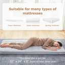 Jamdok 3Inch Small Single Mattress Topper Cover(Only Cover),Cot Mattress Protector Bedding,Foam and Latex Mattress Cover with Zipper,Pillow Top and Bottom(72 x 24) Gray