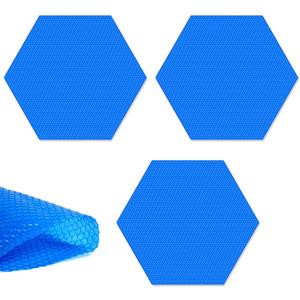 Wesiti Solar Pool Covers Blankets Above Ground Inground Pool Solar Covers Heavy Duty Heater Warmers for Swimming Pools Hot Tub (6 ft in Diameter,Blue,3 Pcs)