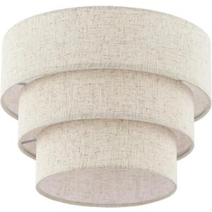Lamp Shades for Floor Lamps Hanging Lamp Pendant Light Replacement, 3-Tier Drum Lamp Shade with Beige Fabric for Living Room Dining Hall Bedroom (Beige)