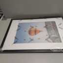 16.5x23.4 A2 Picture Frame Black with 11.7x16.5 A3 Mat, Display Photo 11.7x16.5 with Mat or 16.5 x 23.4 Without Mat, Wall Hanging Large Frame with Plexiglass, Black